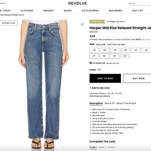 AGOLDE Women's Harper Wide Leg Jeans